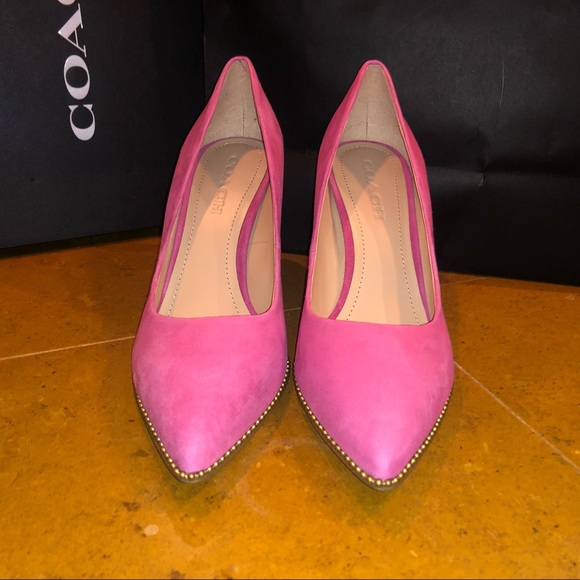 NIB - Coach Waverly Suede Bead Chain Pump - Picture 3 of 6